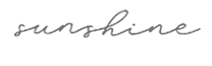 Sunshine lettering